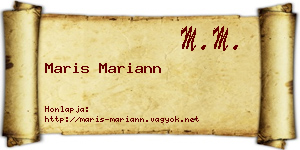 Maris Mariann névjegykártya